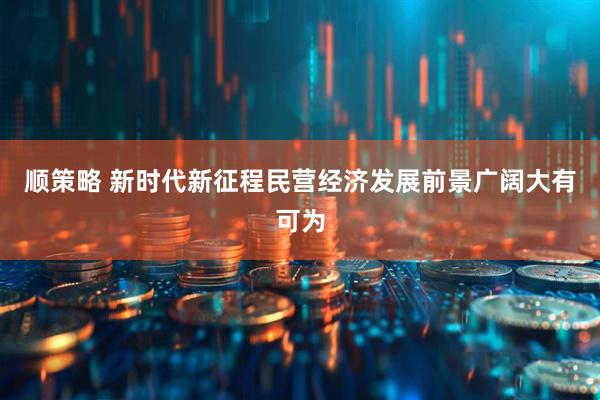 顺策略 新时代新征程民营经济发展前景广阔大有可为