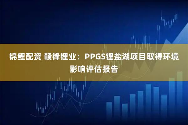 锦鲤配资 赣锋锂业:PPGS锂盐湖项目取得环境影响评估报告